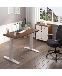 Flexispot E7-commercial W Electric Adjustable Standing Desk, Black Walnut Top