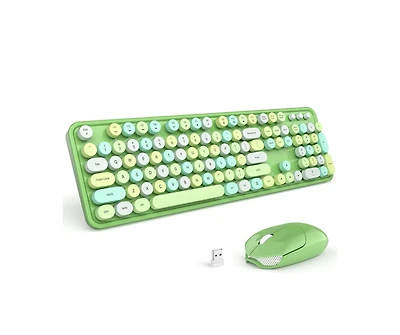 Mofii Wireless Keyboard and Mouse Combo, 2.4Ghz Usb Full Size Typewriter Keyboard with Number Pad and Sport Car Mouse for Pc Computer Desktop Windows