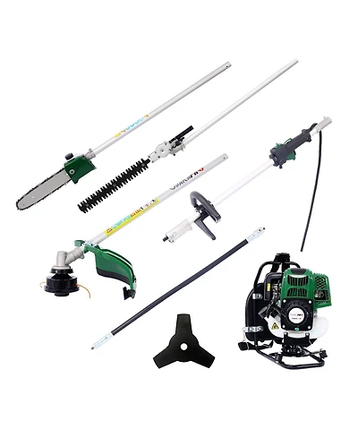 Backpack 4 in 1 Multi-Functional Trimming Tool, 31CC 4-stroke Garden Tool System with Gas Pole Saw, Hedge Trimmer, Grass Trimmer, and Brush Cutter Epa