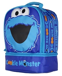Sesame Street Cookie Monster Dual-Compartment Insulated Lunch Box Bag Tote