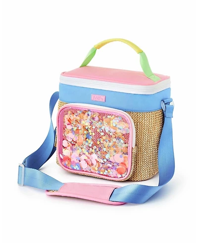 Packed Party Woven Insulated Confetti Cooler Bag, Large Cute Stylish Adult Reusable Lunch Tote for Women