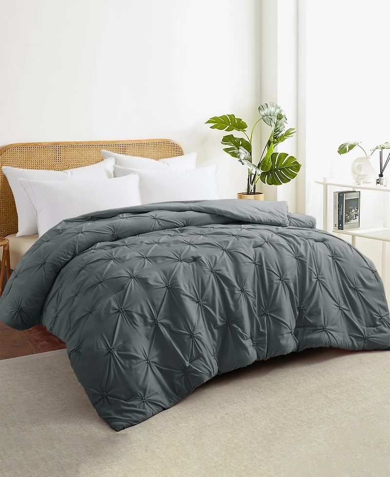 Unikome All Season Pintuck Down Alternative Comforter
