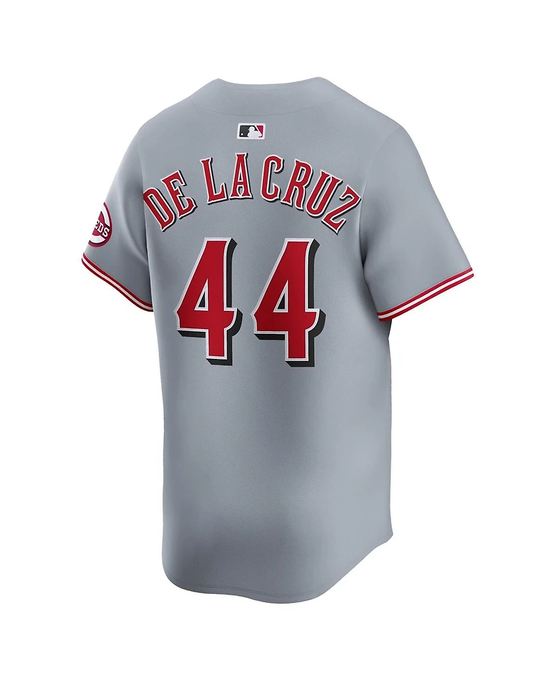 Nike Men's Elly De La Cruz Gray Cincinnati Reds Road Limited Player Jersey