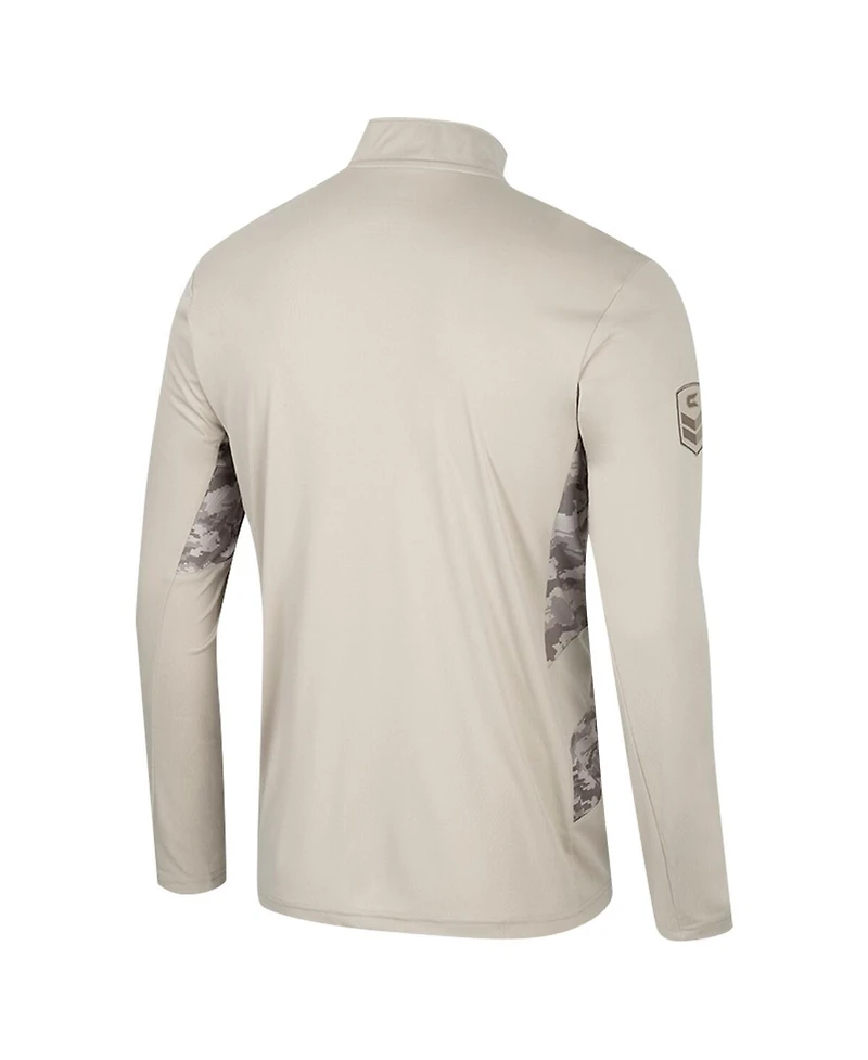 Colosseum Men's Natural Texas A&M Aggies Oht Military Appreciation Quarter-Zip Jacket