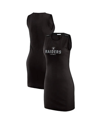 Wear by Erin Andrews x Gracie Hunt Women's Black Las Vegas Raiders Ribbed Tank Dress