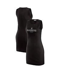 Wear by Erin Andrews x Gracie Hunt Women's Black Las Vegas Raiders Ribbed Tank Dress