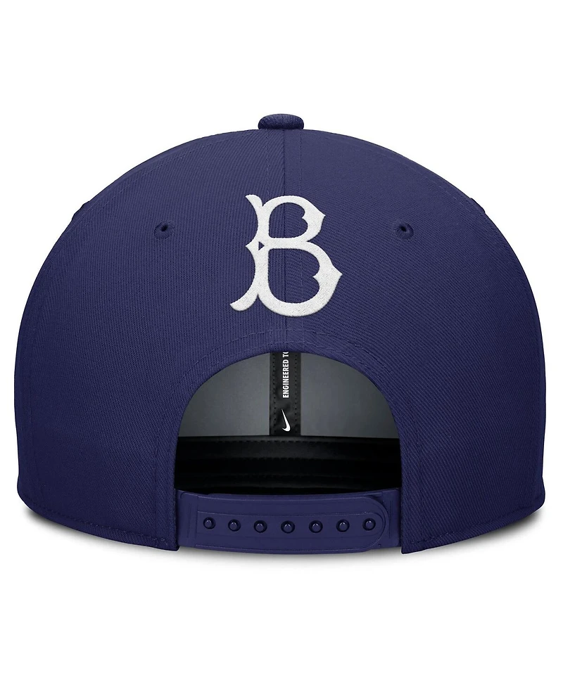 Nike Men's Gray/Royal Brooklyn Dodgers Cooperstown Collection Pro Performance Snapback Hat