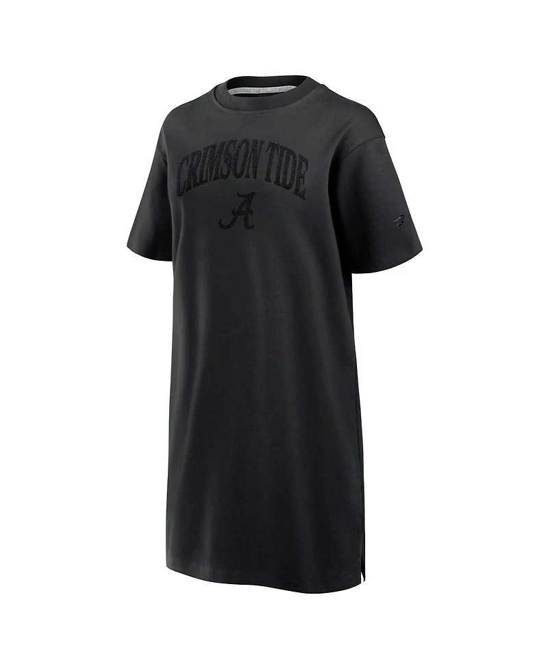 Fanatics Women's Black Alabama Crimson Tide Elements Go Tri-Blend T-Shirt Dress