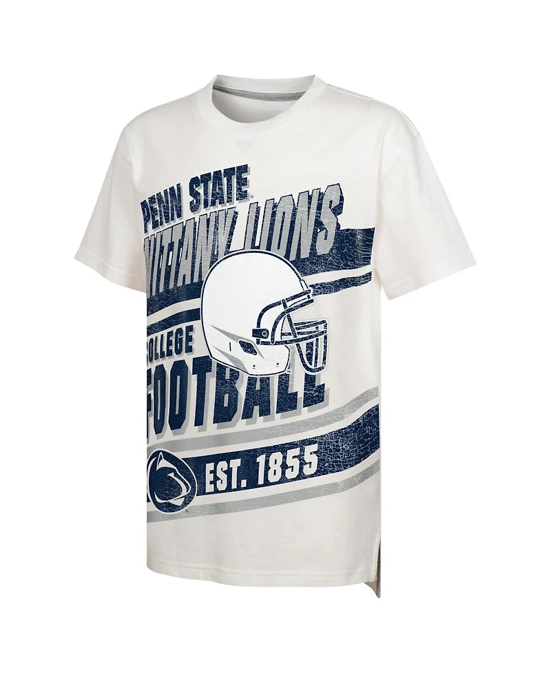 Outerstuff Big Boys and Girls White Penn State Nittany Lions Let's Get Loud Oversized T-Shirt