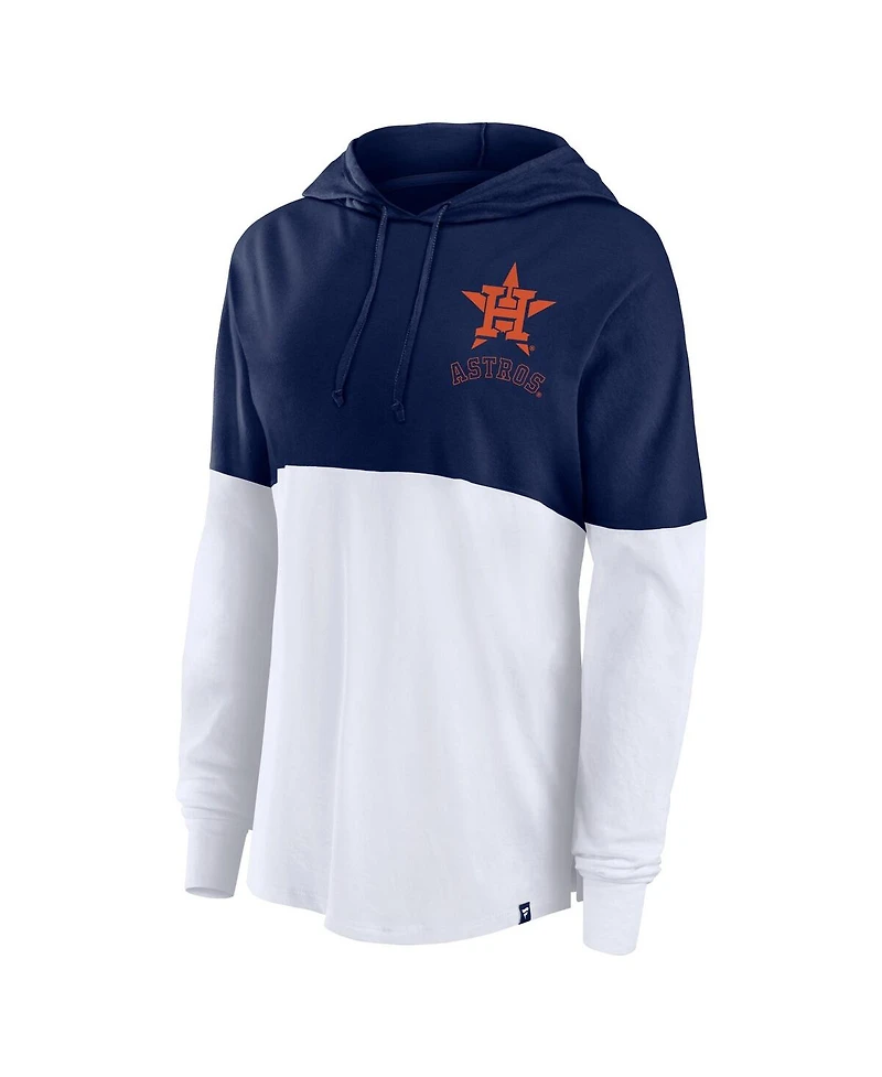 Fanatics Women's Navy/White Houston Astros Backup Option Pullover Hoodie