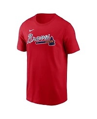 Nike Men's Matt Olson Red Atlanta Braves Fuse Name Number T-Shirt
