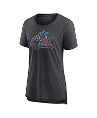 Fanatics Women's Heather Charcoal Columbus Blue Jackets Special Edition 2.0 Modern T-Shirt