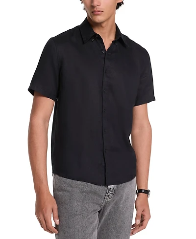 Michael Kors Men's Slim-Fit Yarn-Dyed Linen Shirt