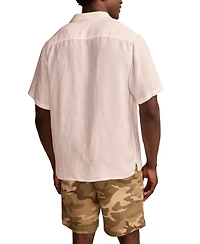 Lucky Brand Men's Linen Short Sleeve Camp Collar Shirt