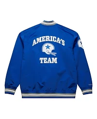 Mitchell & Ness Men's Royal Dallas Cowboys Vintage Double Down Satin Full-Snap Jacket