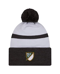 New Era Men's White Portland Timbers 2025 Kickoff Cuffed with Pom Knit Hat