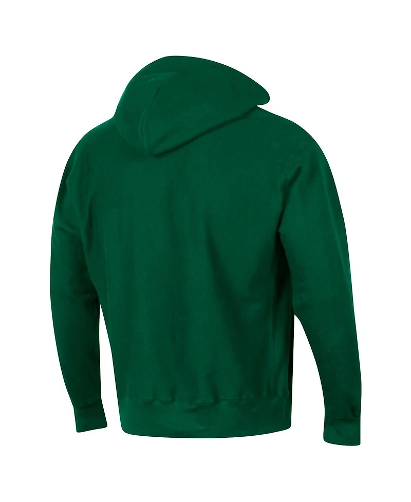 Champion Men's Green Miami Hurricanes Vault Late Night Reverse Weave Pullover Hoodie