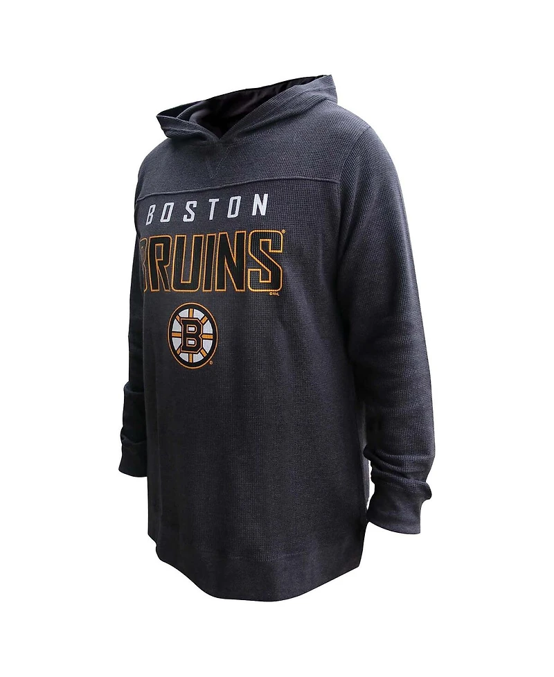 Profile Women's David Pastrnak Black Boston Bruins Plus Name Number Thermal Pullover Hoodie