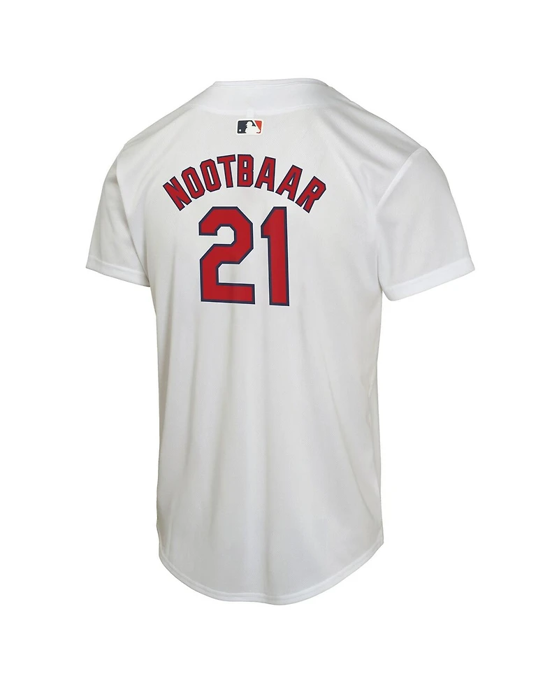 Nike Big Boys and Girls Lars Nootbaar White St. Louis Cardinals Home Game Player Jersey