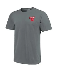 Image One Men's and Women's Gray Nebraska Huskers Retro Mascot Hyper Local Comfort Colors T-Shirt
