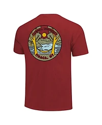 Image One Men's and Women's Red Cornell Big Scenic Comfort Colors T-Shirt