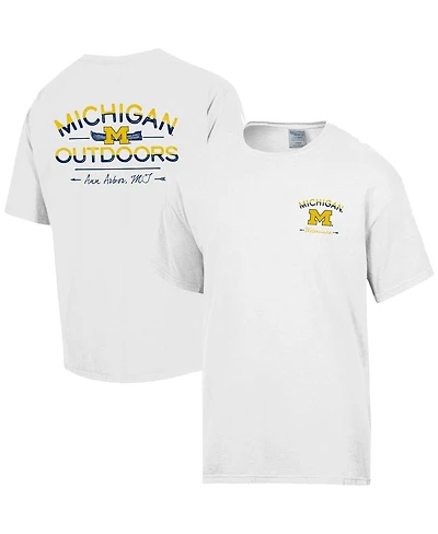 Comfortwash Men's Comfort Wash White Michigan Wolverines Great Outdoors T-Shirt