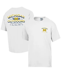 Comfortwash Men's Comfort Wash White Michigan Wolverines Great Outdoors T-Shirt