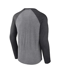 Fanatics Men's Gray Texas A M Aggies Banner Year Tri-Blend Raglan Long Sleeve T-Shirt