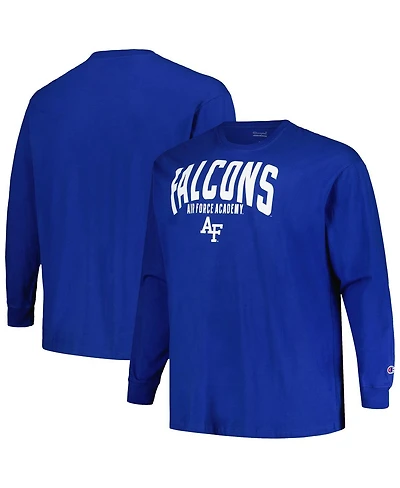 Profile Men's Royal Air Force Falcons Big Tall Color Arch Long Sleeve T-Shirt