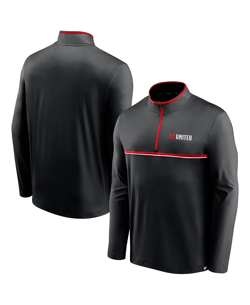 Fanatics Men's Black D.c. United Lineup Quarter-Zip Jacket