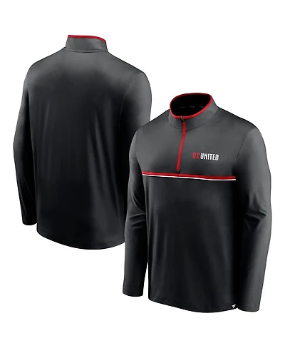 Fanatics Men's Black D.c. United Lineup Quarter-Zip Jacket
