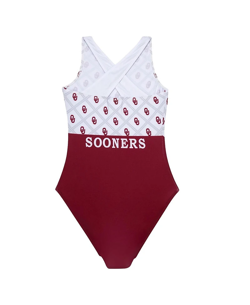 Gk Elite Big Girls Crimson Oklahoma Sooners Replica Leotard