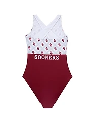 Gk Elite Big Girls Crimson Oklahoma Sooners Replica Leotard