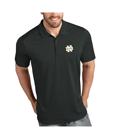 Antigua Charcoal Notre Dame Fighting Irish Tribute Polo Shirt