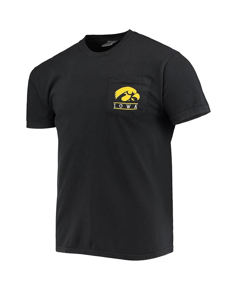 Image One Men's Black Iowa Hawkeyes Circle Campus Scene T-Shirt