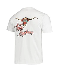 Image One Men's White Texas Longhorns Mascot Bandana T-Shirt