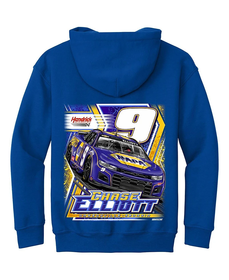 Hendrick Motorsports Team Collection Big Boys and Girls Royal Chase Elliott Napa Car Pullover Hoodie