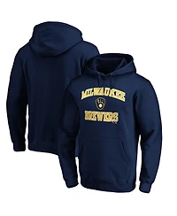 Fanatics Mto Label Men's Navy Milwaukee Brewers Heart Soul Pullover Hoodie