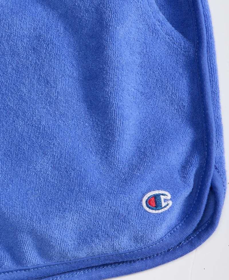Champion Big Girls Solid-Color Ruched Terry Pull-On Shorts