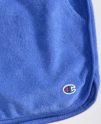Champion Big Girls Solid-Color Ruched Terry Pull-On Shorts
