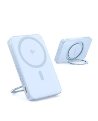 Baseus Qi2 Magnetic Power Bank 20W MagSafe Portable Charger 5000mAh Bracket Battery Pack with 360°Rotatable Ring Stand PicoGo