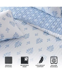 Linery & Co. Intricate French Floral Design Microfiber Quilt Set With Shams