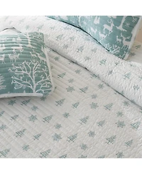 Linery & Co. Winter-Themed Microfiber Quilt Set with Shams - Enchanted woods