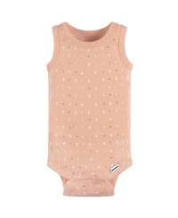 Gerber Baby Neutral Ivory Safari Sleeveless 4-Pack Onesies Bodysuits