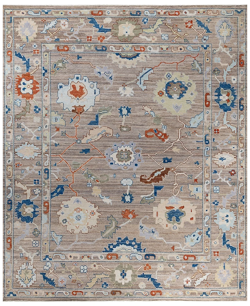 Adorn Hand Woven Rugs Colorful Oushak M1945 8'2''x9'9'' Area Rug