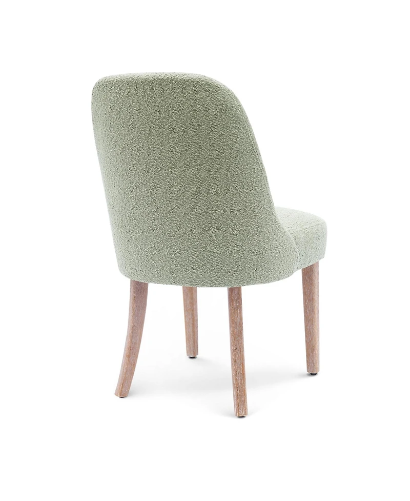 Mid-Century Modern Upholstered Boucle Dining Chair (Set of 6)