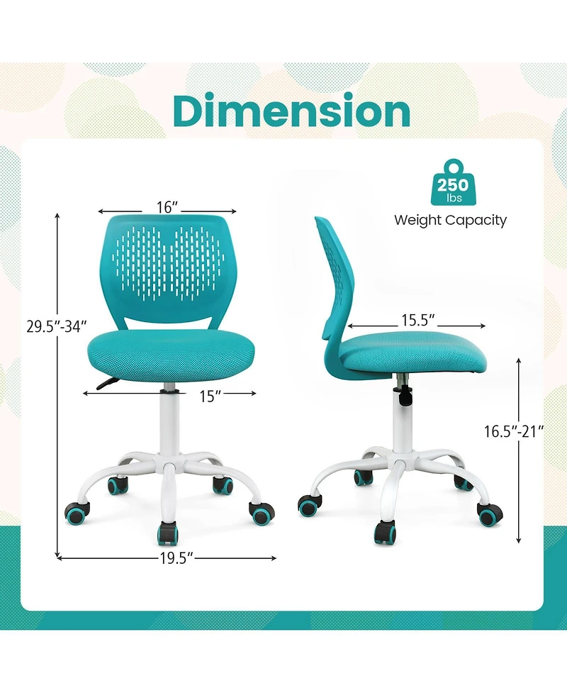 Ergonomic Children Study Chair with Adjustable Height