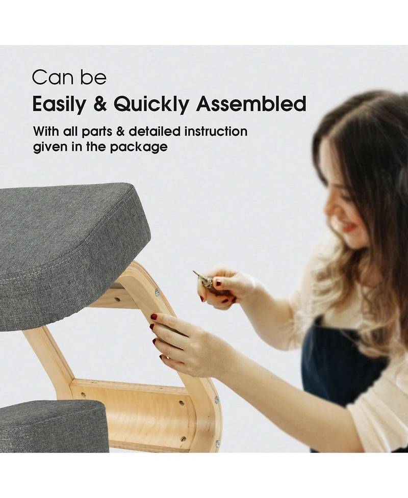 Ergonomic Kneeling Chair Rocking Office Desk Stool Upright Posture