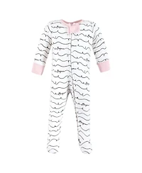 Hudson Baby Girls Cotton Preemie Sleep and Play