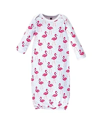 Hudson Baby Girls 4Pk Interlock Gowns